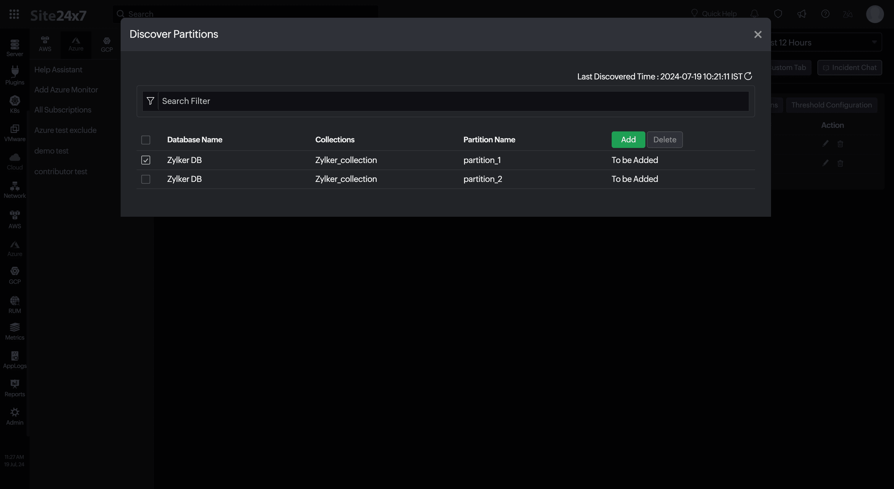 Add Partitions Add Partitions
