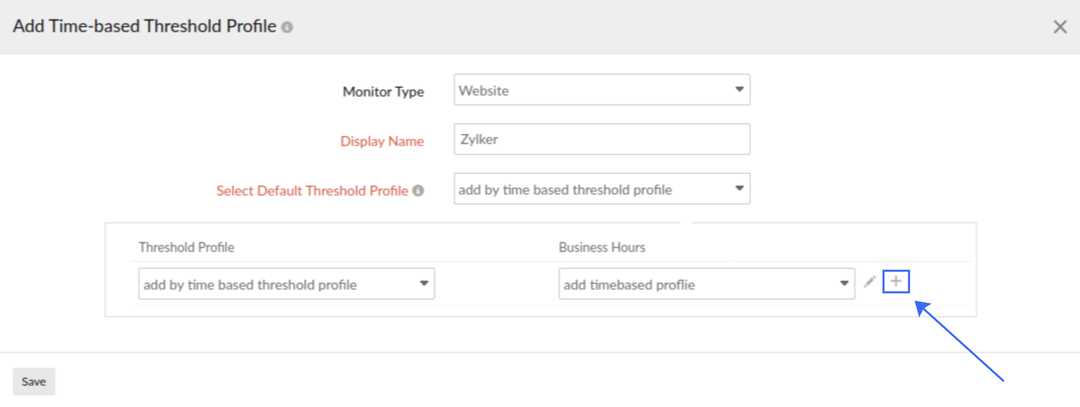 add-profile-tbt add profile time-based threshold profile