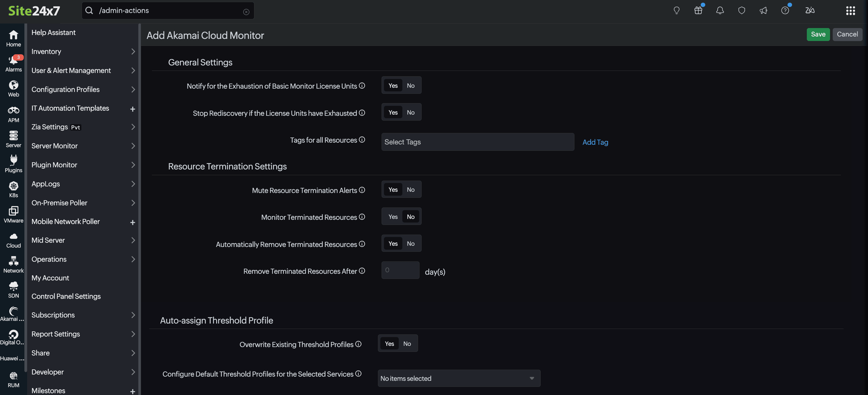 General settings General settings