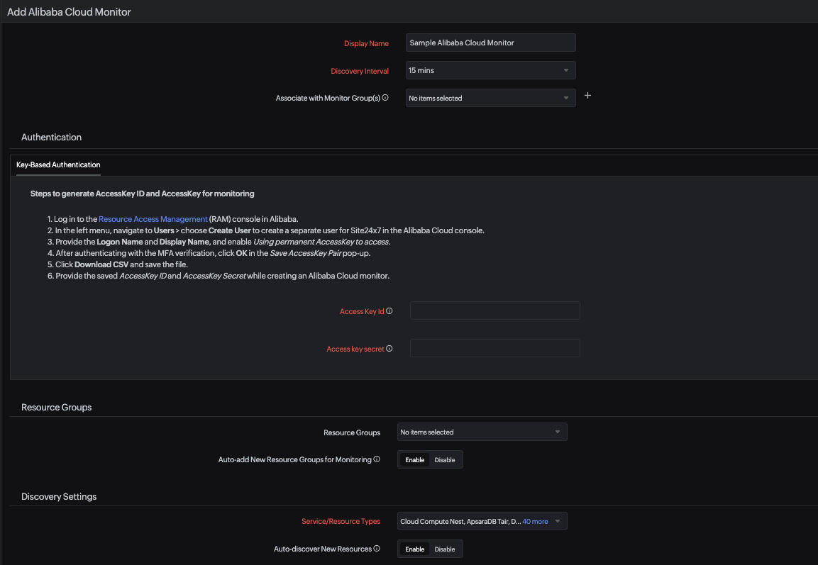 alibaba-cloud-add-monitor Add Alibaba Cloud Monitor