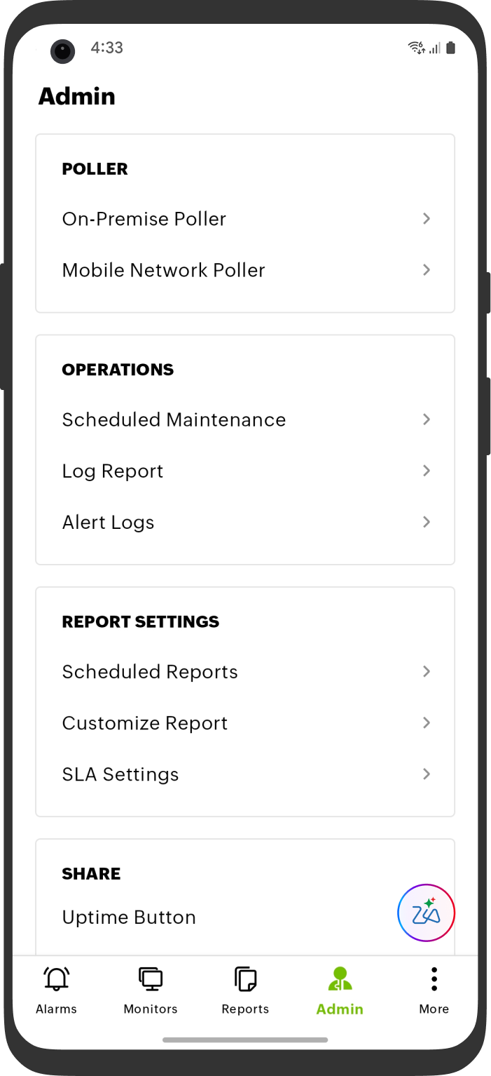 Android Mobile App Server Monitor Android Mobile App Server Monitor