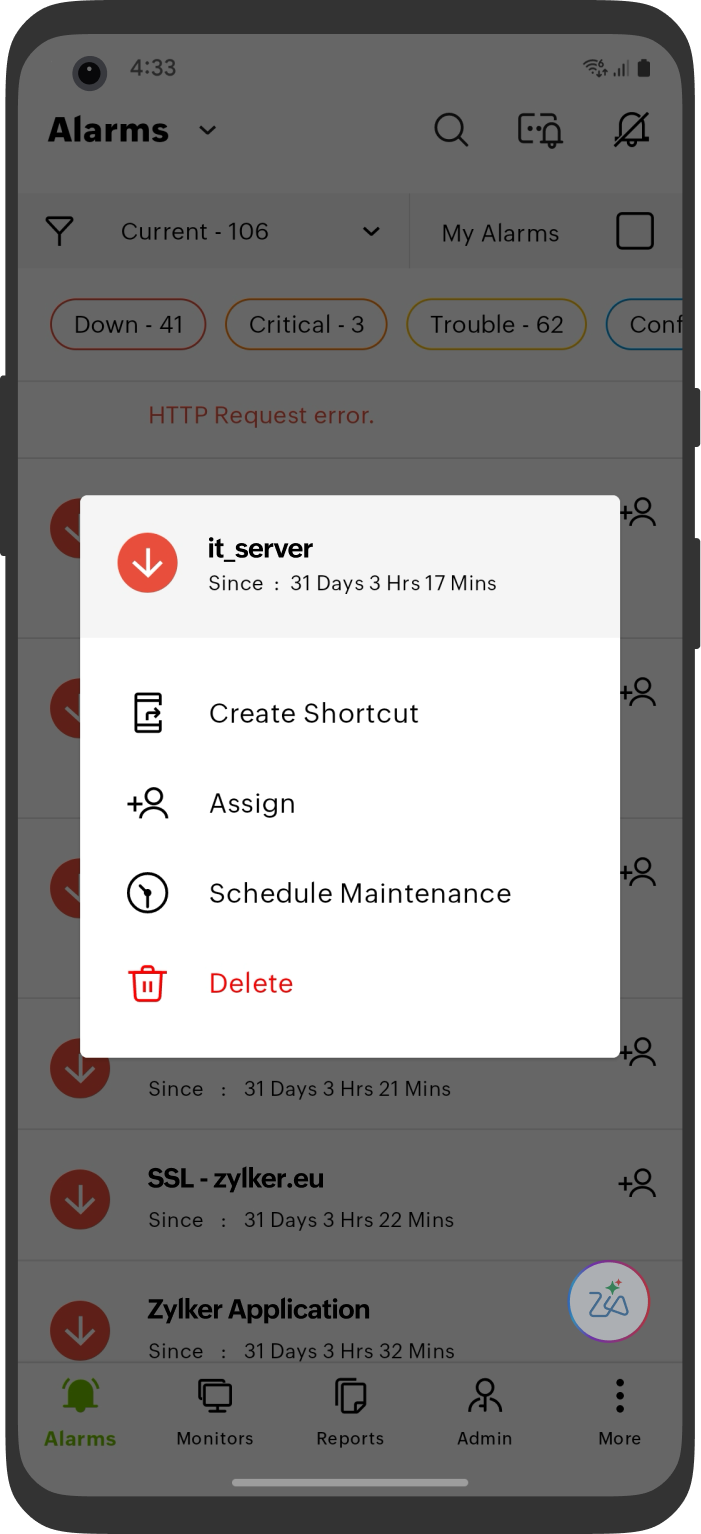 Android Alarms Pop Up