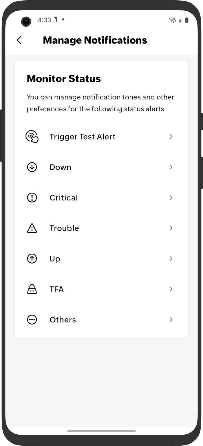 Manage Notifications