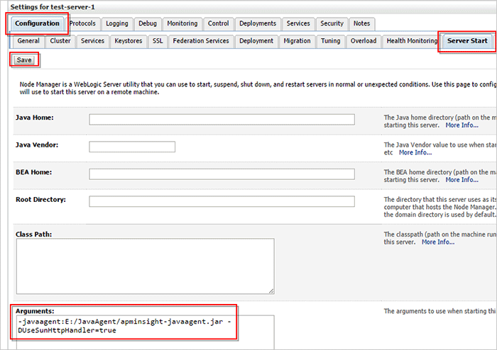 apm-java7 Install APM Insight Java agent on Weblogic