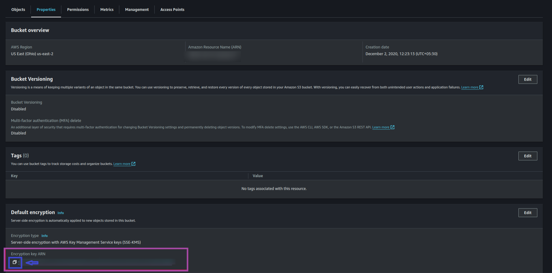 applogs-arn-encryption-key AWS ARN encryption key applogs