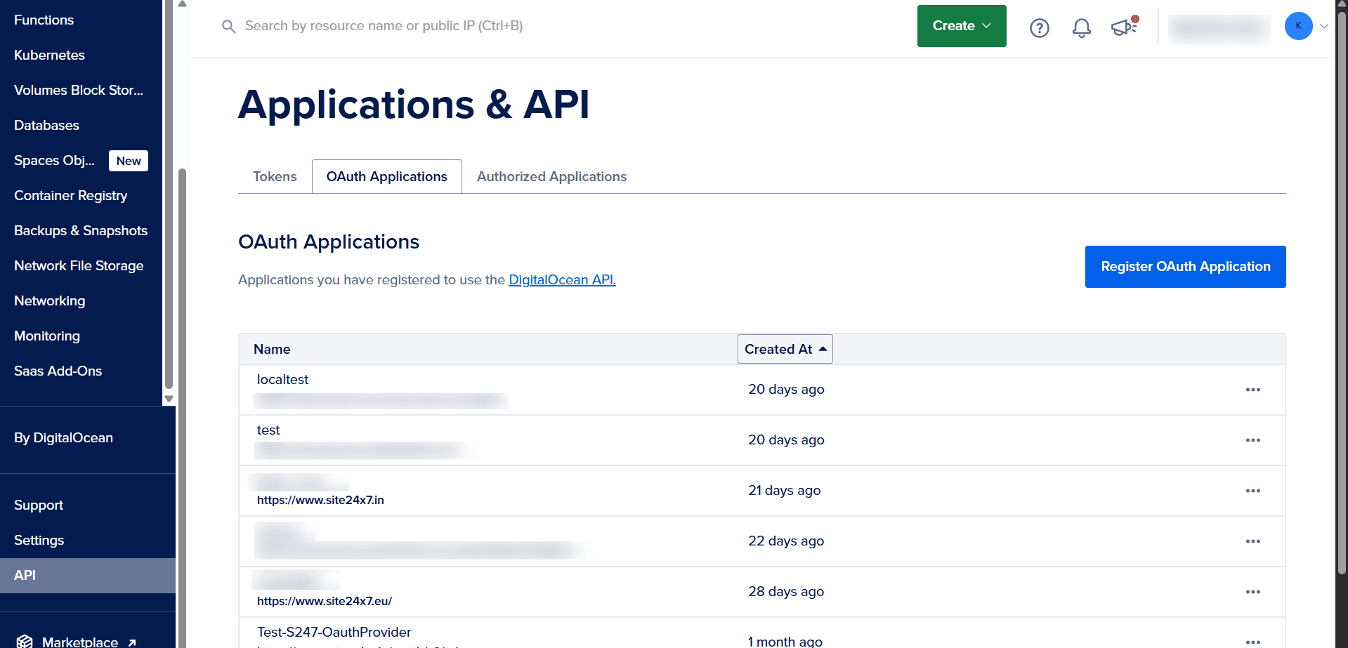 OAuth Application OAuth Application