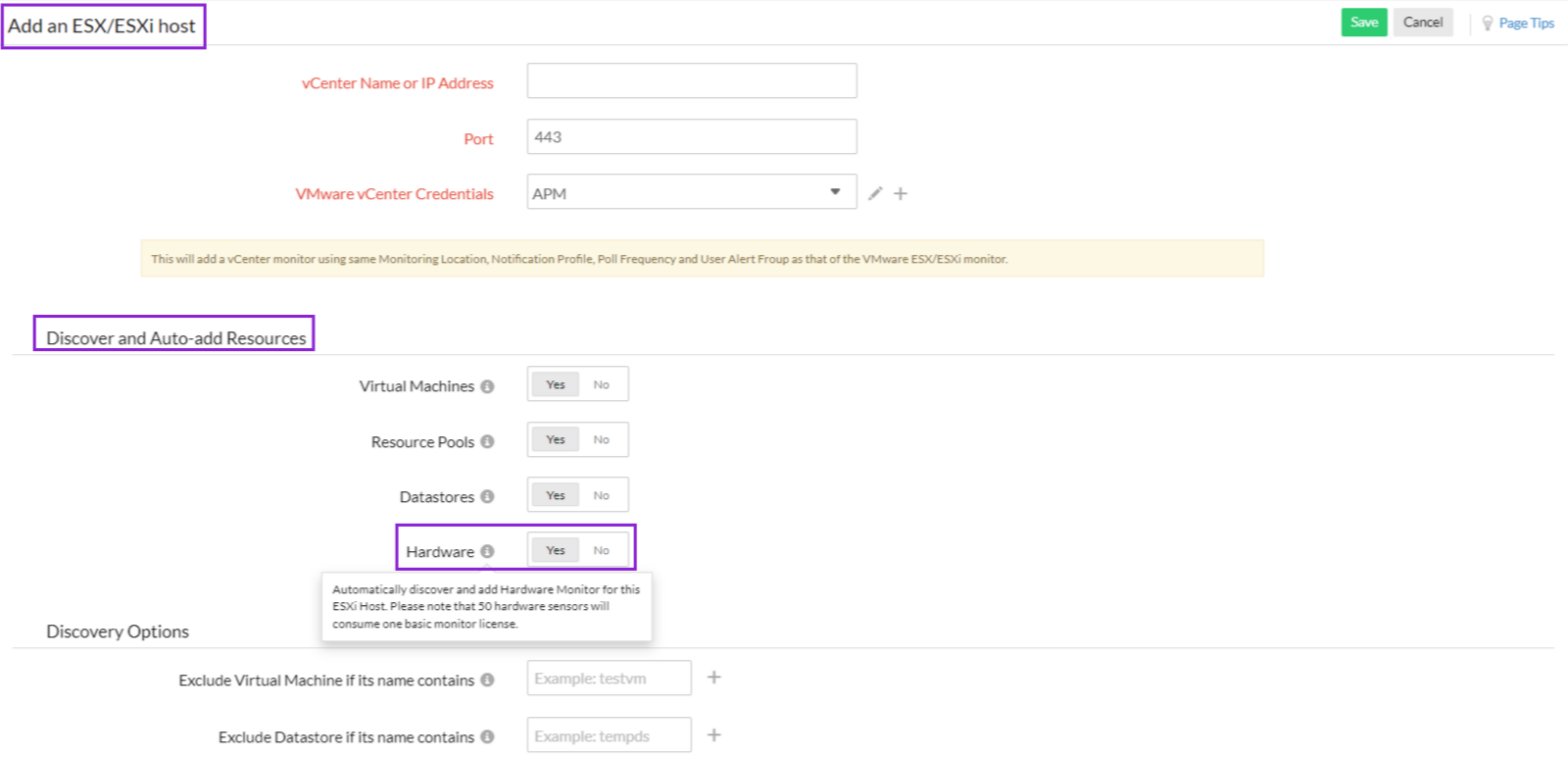 hardware-monitor Hardware monitor settings