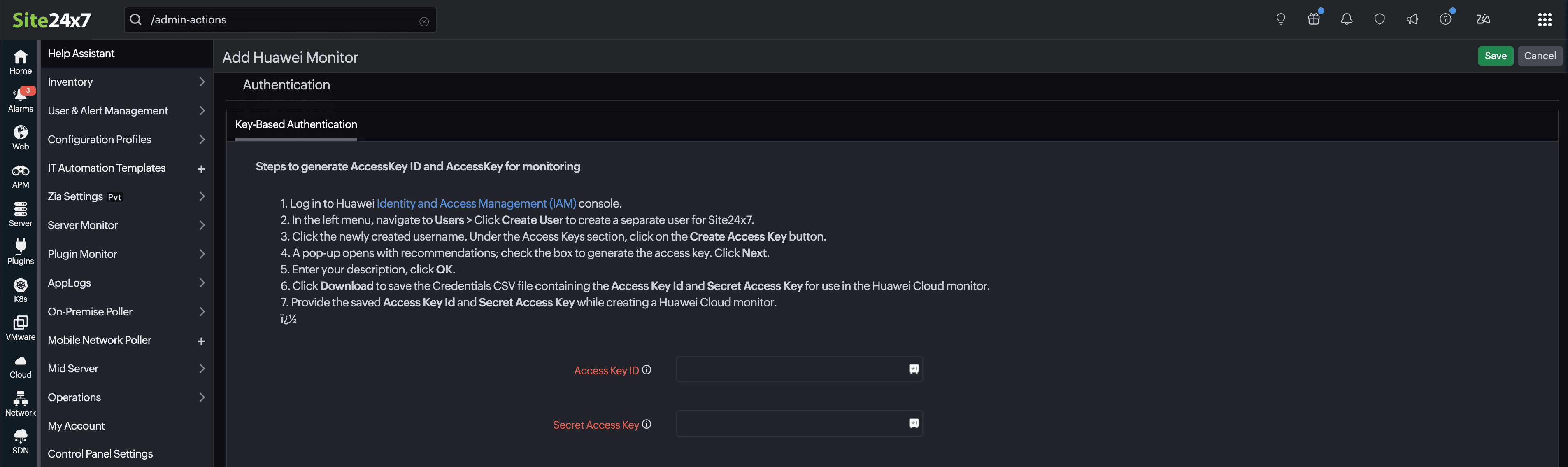 Enter credentials Enter credentials