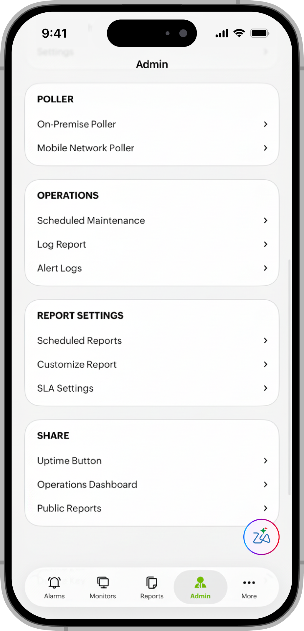 Admin 1 iOS