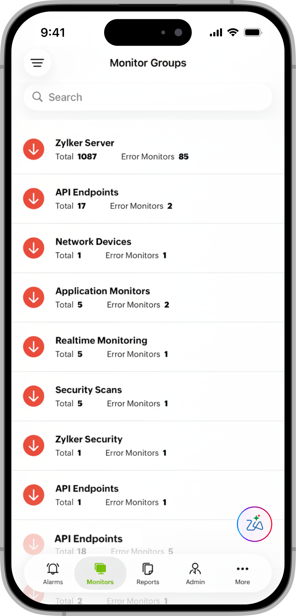 Monitor Groups iOS Monitor Groups iOS