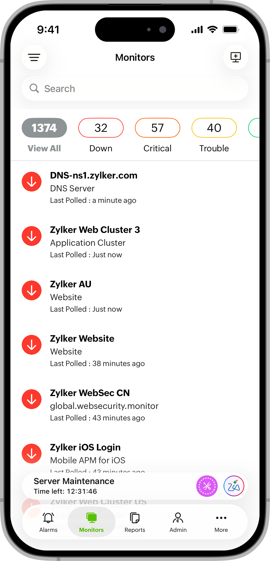 Monitors - iOS Monitors - iOS