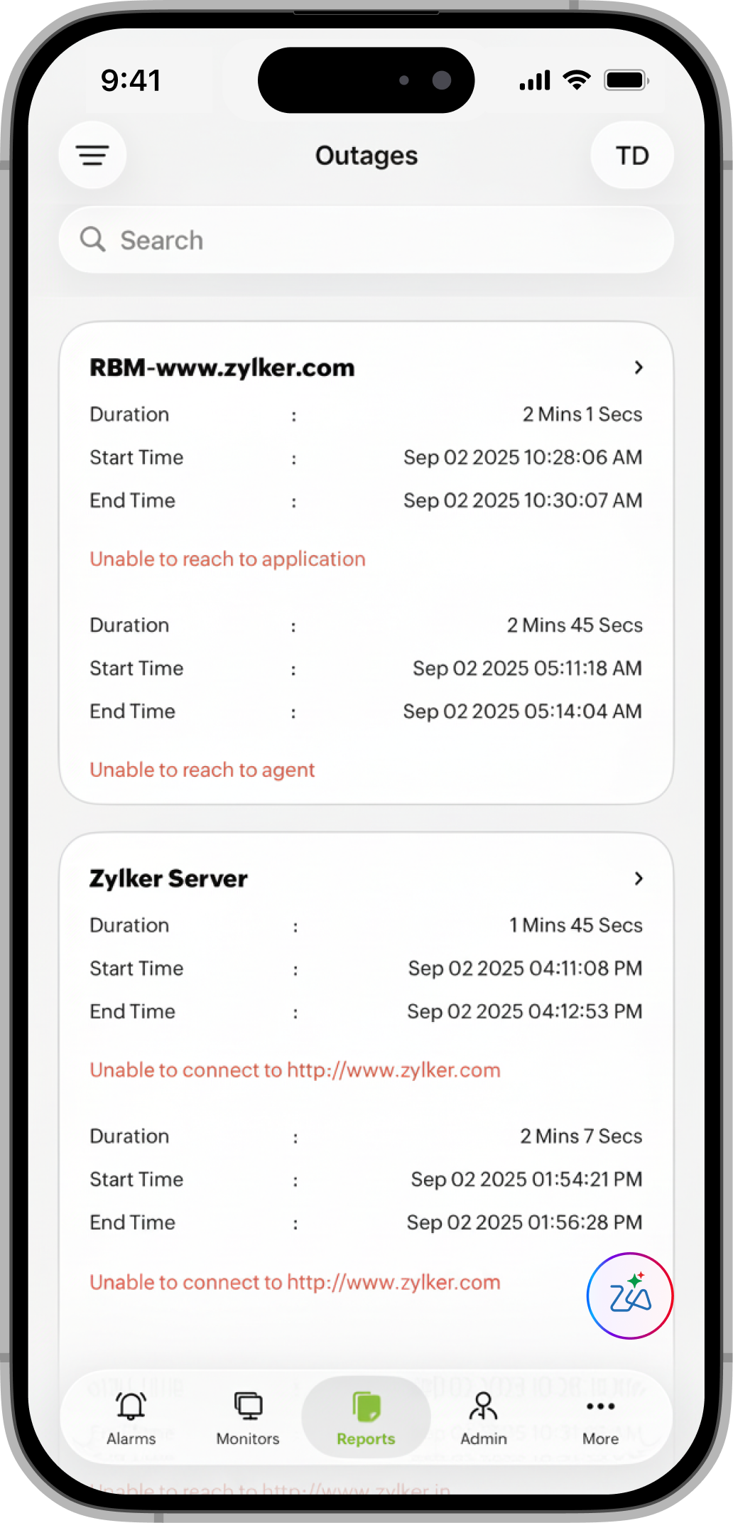 Reports iOS