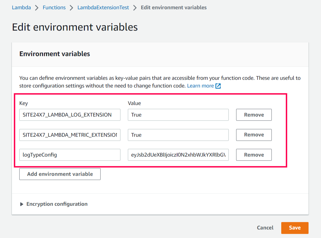 lambda-env-variables lambda environment variable