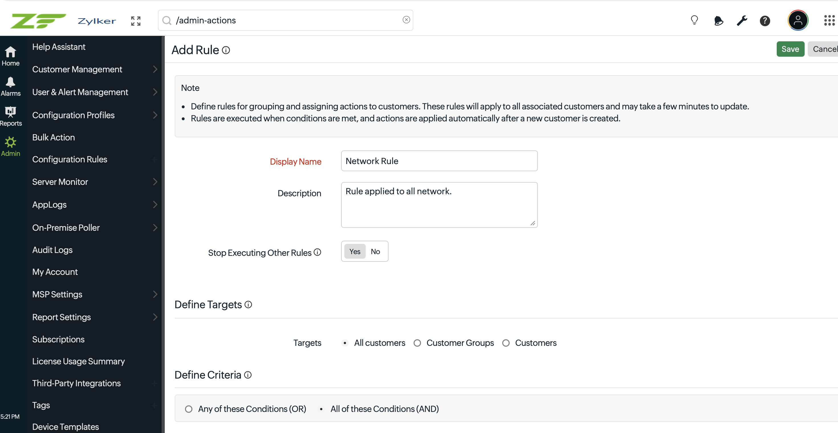 Add Configuration Rule Add Configuration Rule