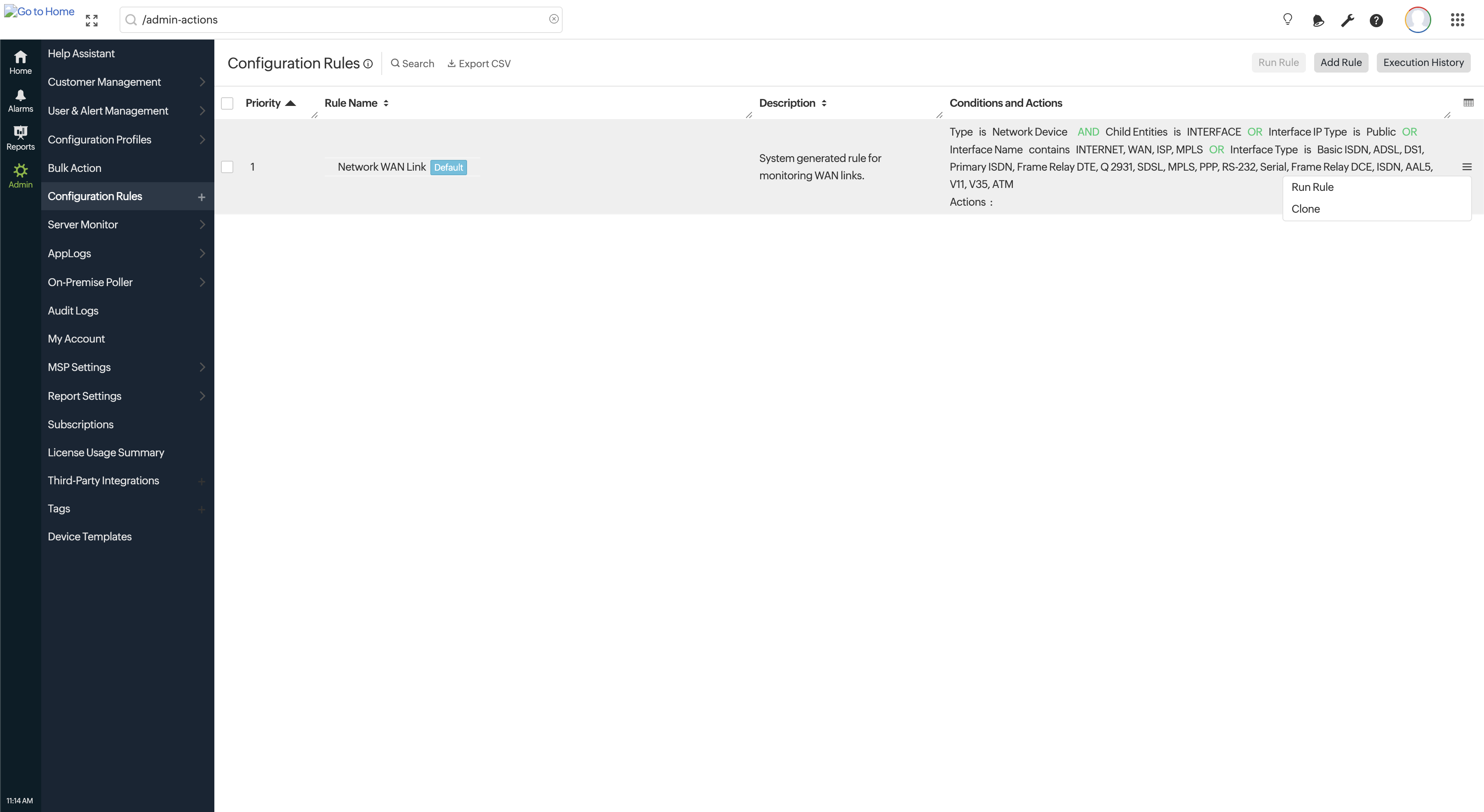 Configuration Rules Options Configuration Rules Options