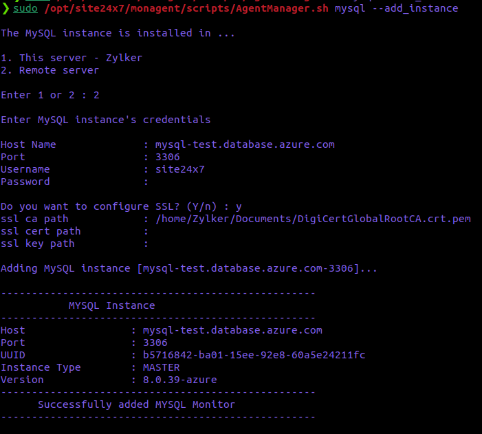 MySQL SSL Configuration MySQL SSL Configuration