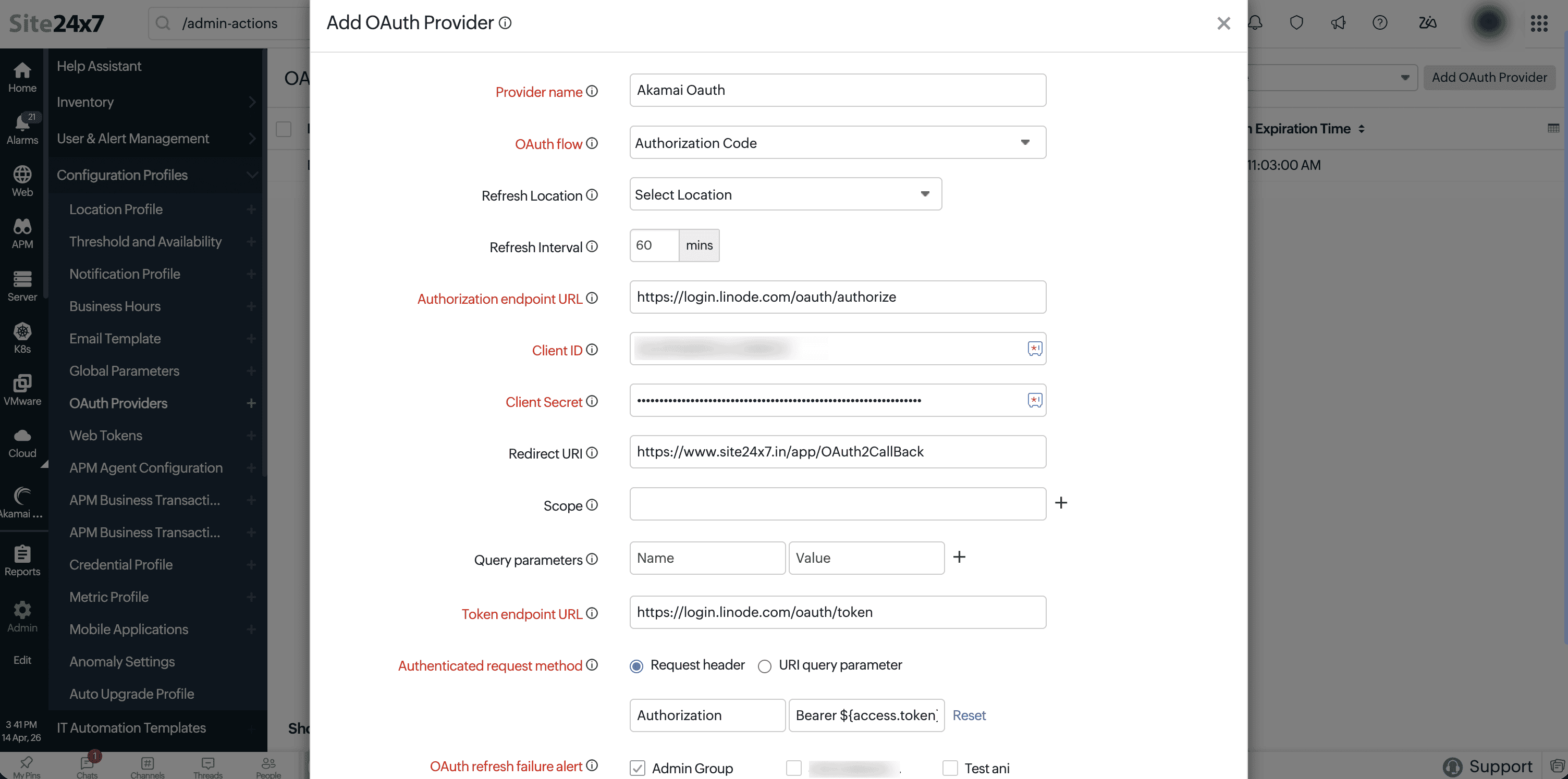 OAuth provider OAuth provider