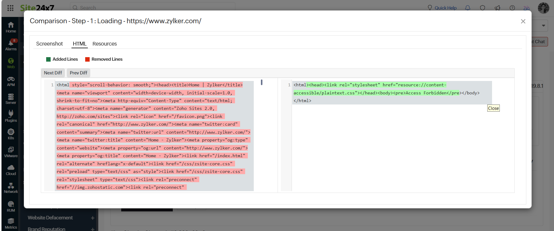 HTML Comparison HTML Comparison