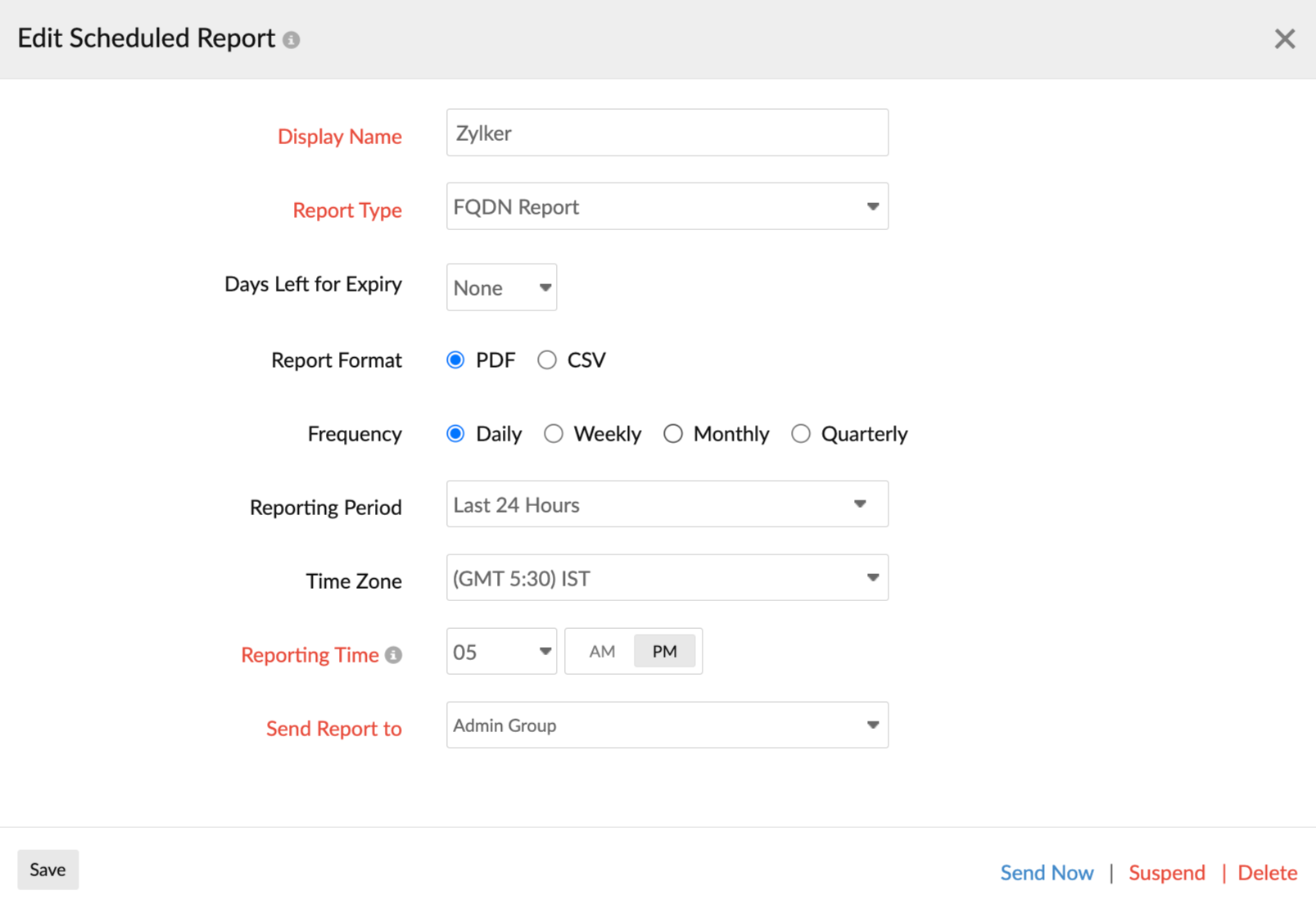 report_format_schedule_report Report format in schedule report
