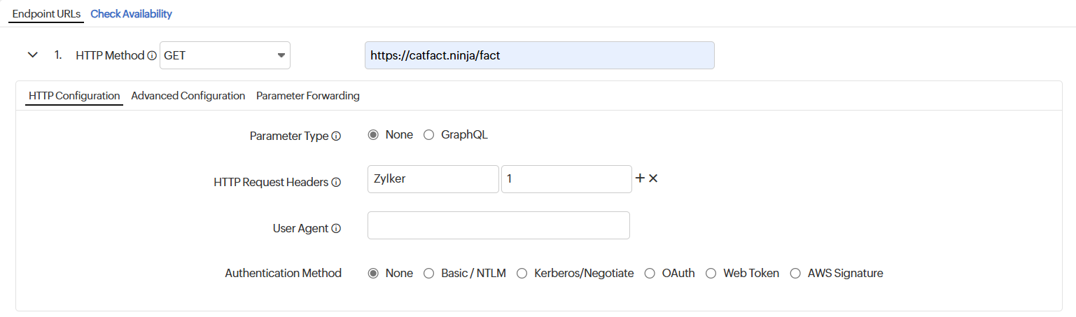 HTTP Configuration HTTP Configuration