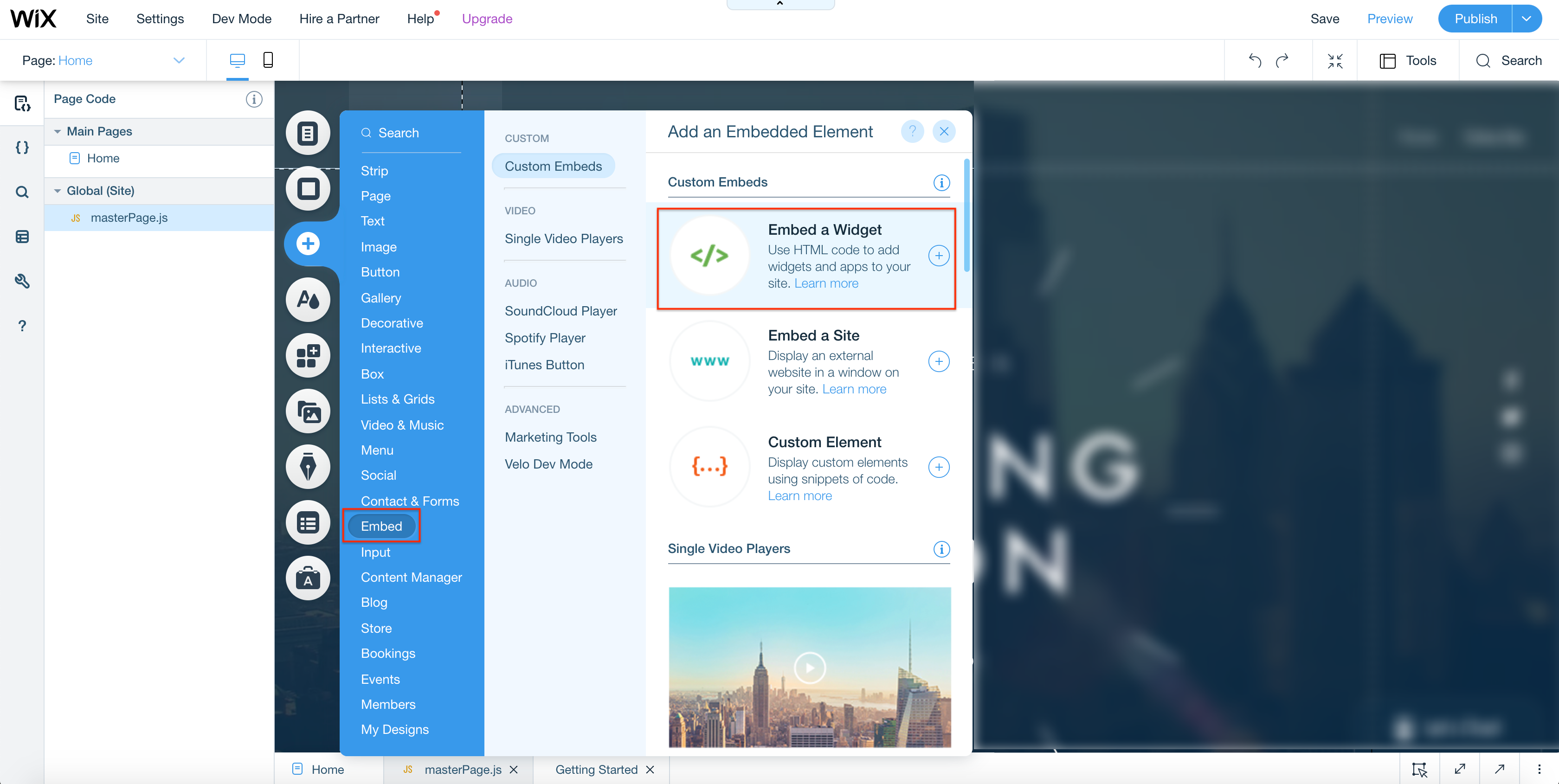 rum-wix-embed-widget