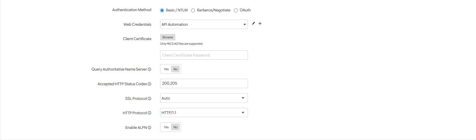 HTTP Configuration HTTP Configuration