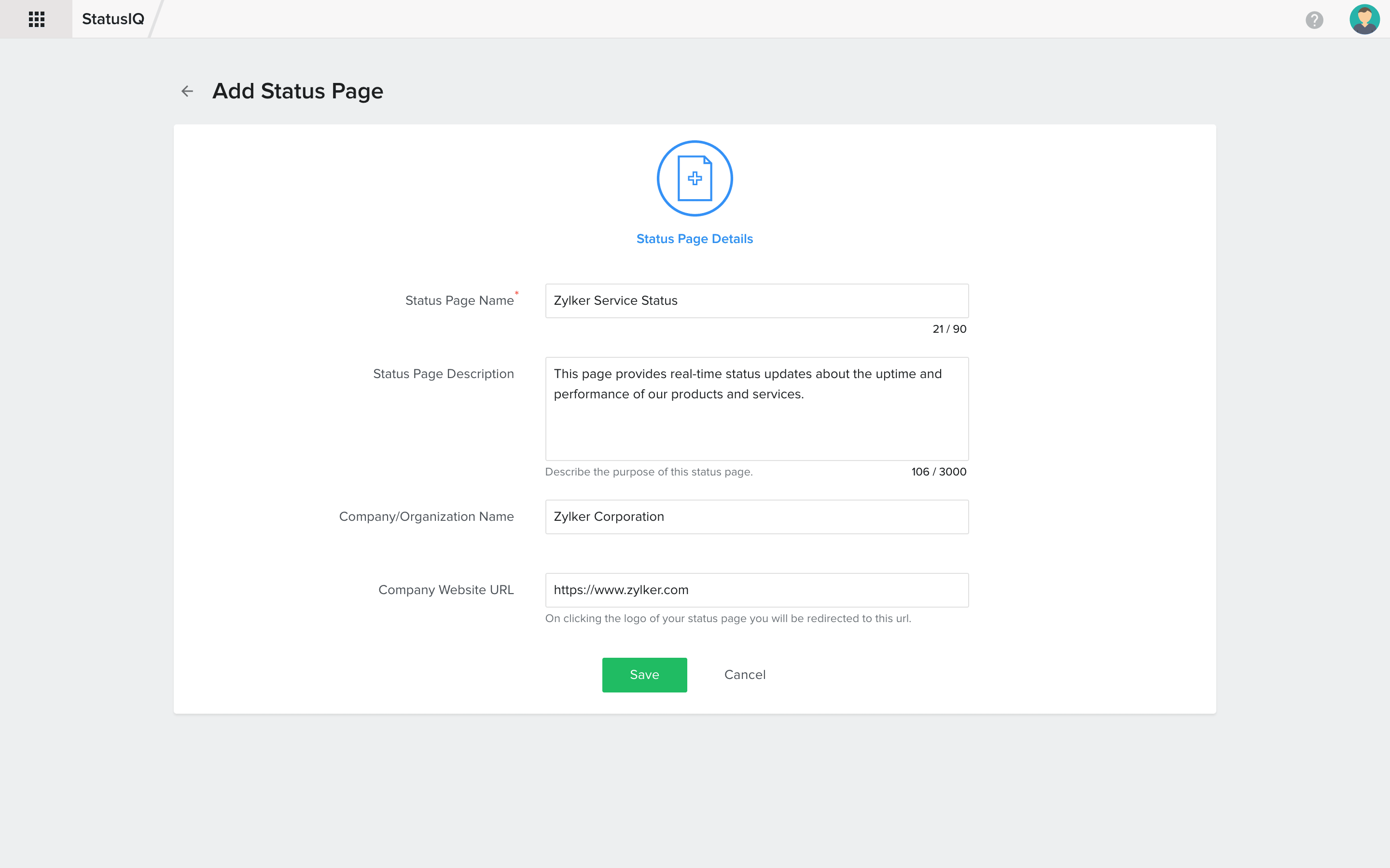add-status-page Learn how to add a new status page