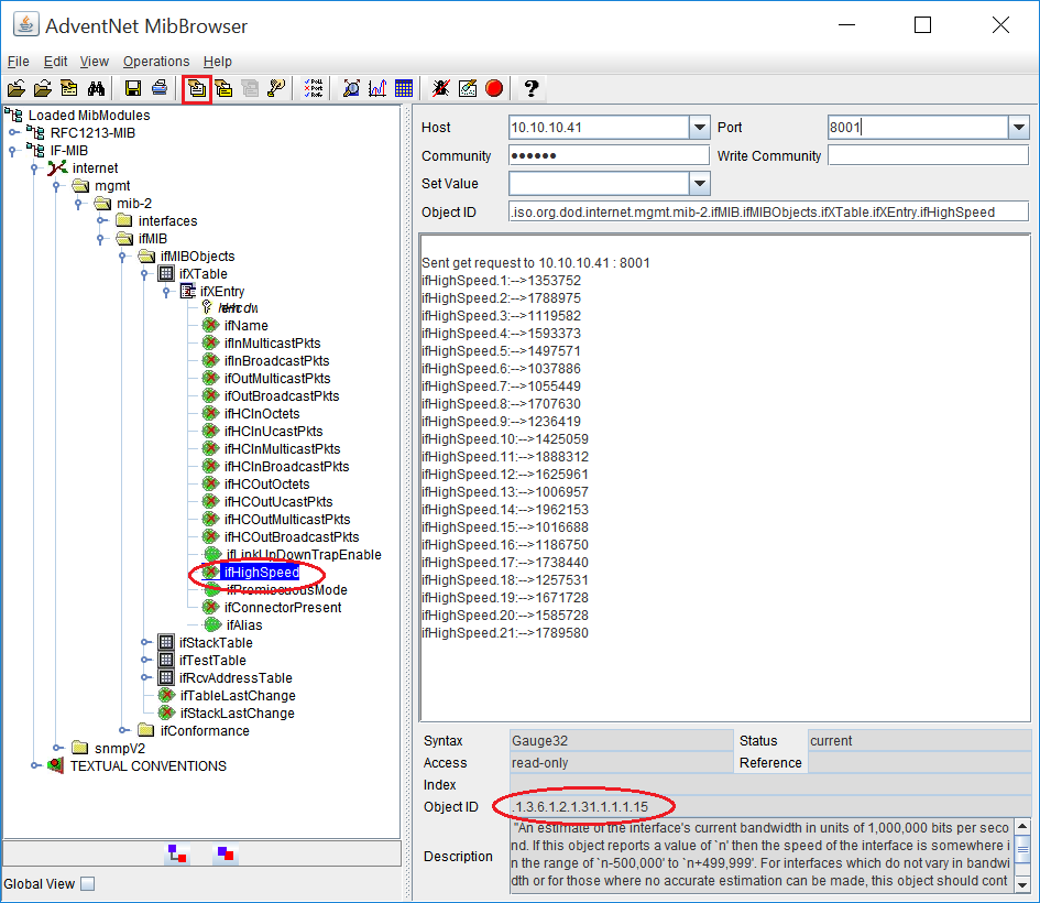 tabular-pc-mib Finding the SNMP Tabular OID using MIB browser