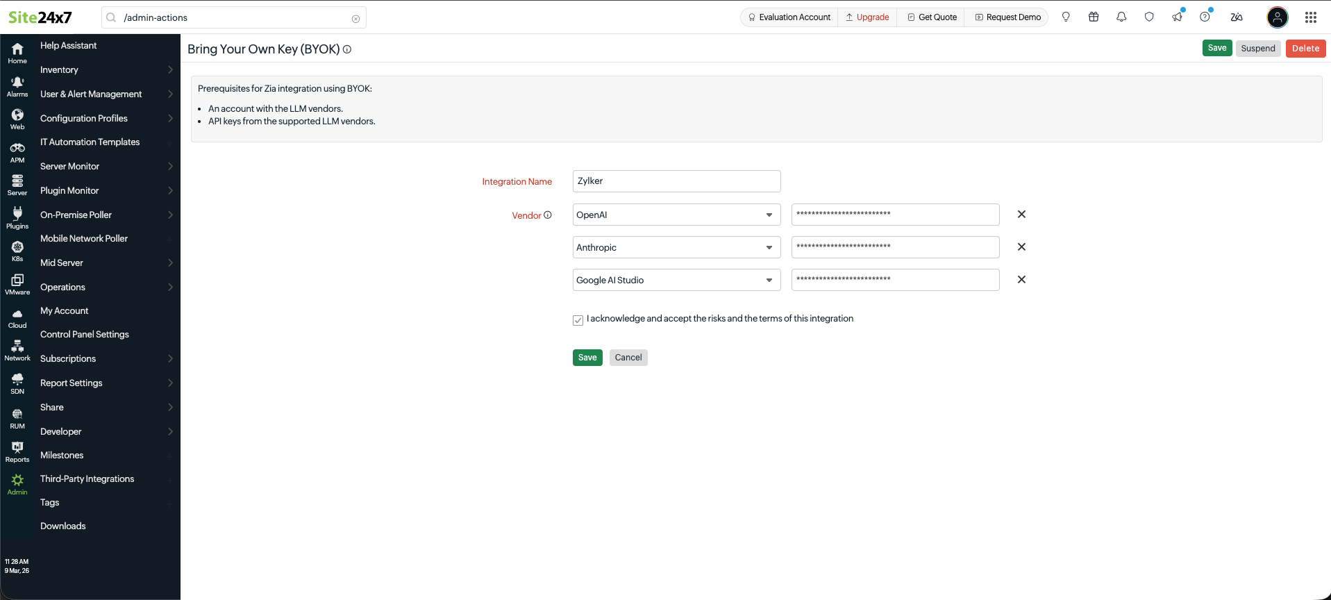 BYOK Integration BYOK Integration