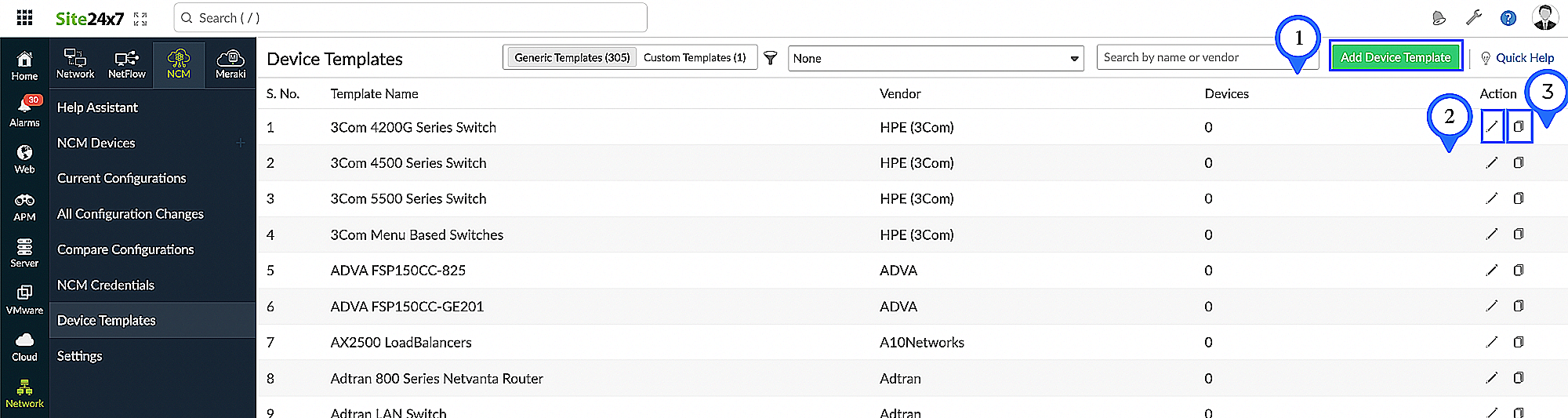viewing-ncm-device-templates Viewing NCM device templates