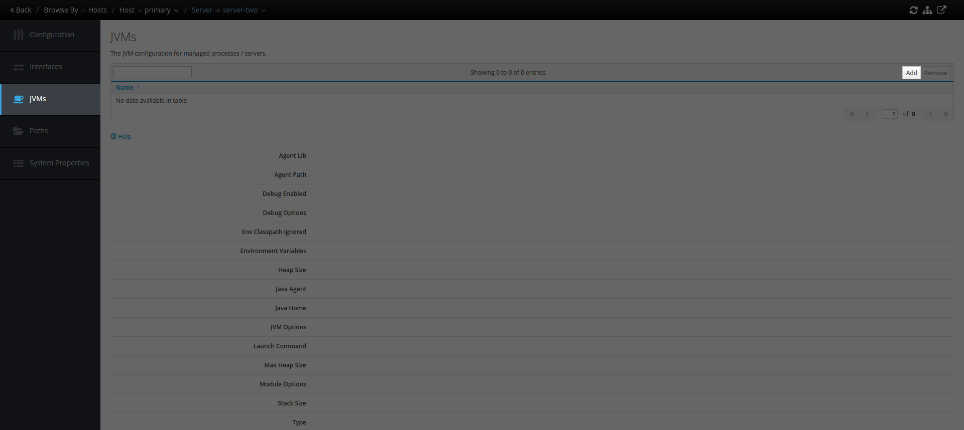 wildfly-4 Add button