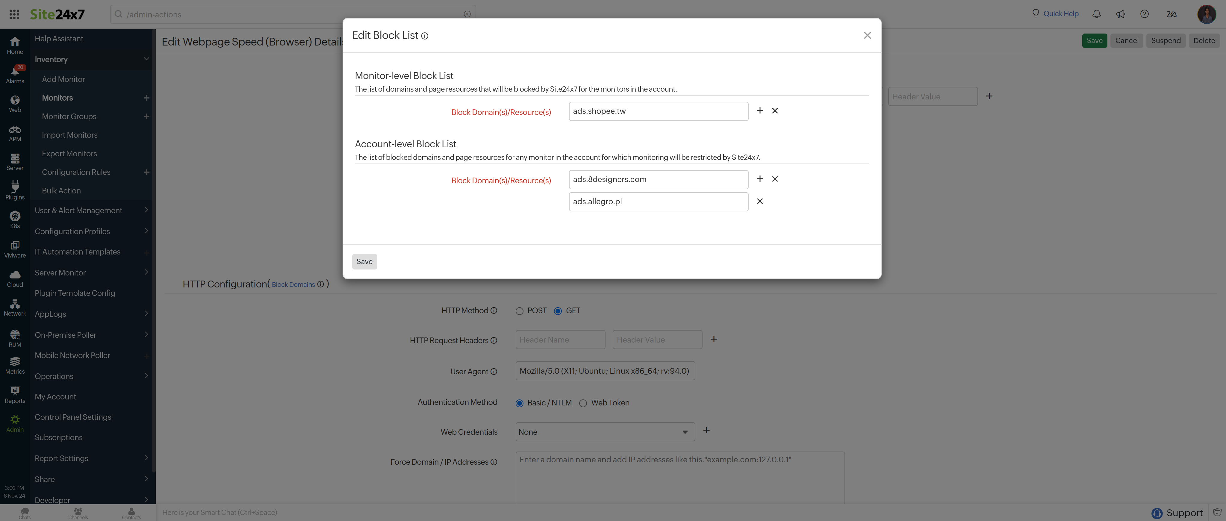block-list-web-speed-browser Block Domain